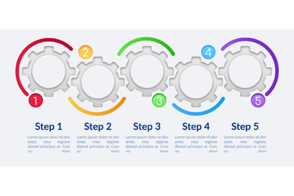 Colorful Gears Infographic Template Guide