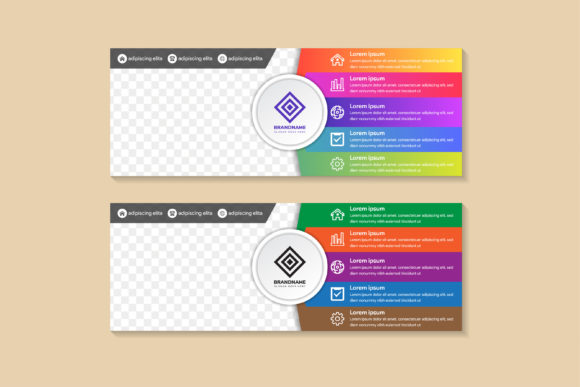 Colorful Horizontal Banner for Modern Business Design