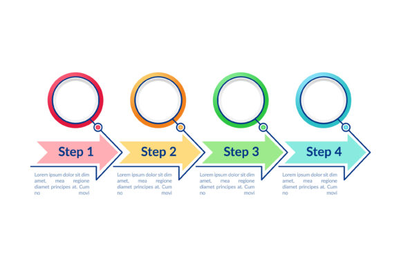 Empty Circles Infographic Template: Visual Process Design
