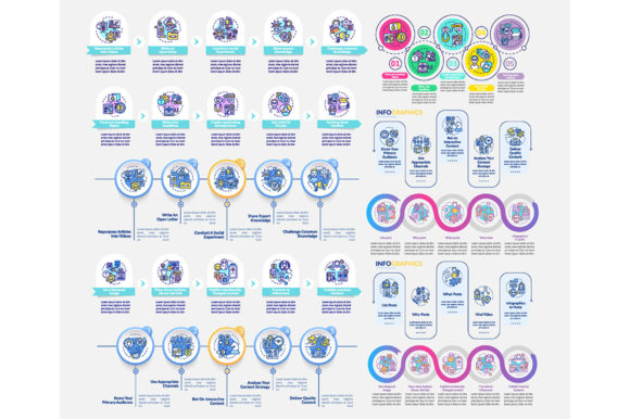 Popular Content Methods Infographic Set: Visual Tools for Real-World Communication