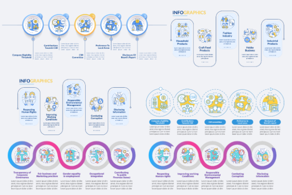 Visualizing Corporate Responsibility: Leveraging CSR Issues Infographic Templates for Impactful Reporting